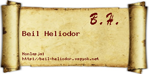 Beil Heliodor névjegykártya